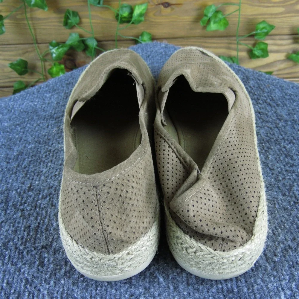 ESPRIT Nadine‎ Women's 9.5 Tan Textile Slip-On Espadrille Comfort